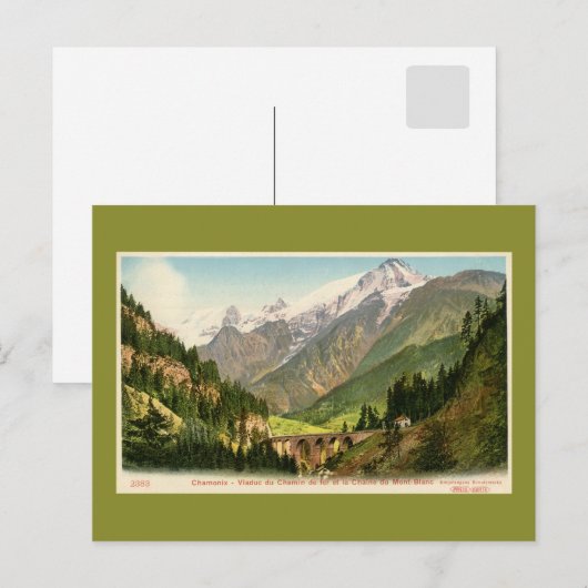  Chamonix Railroad viaduct Mont Blanc range Briefkaart (Voorkant / Achterkant)