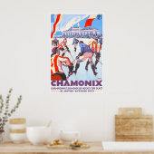 Chamonix Reisposter IJshockey Kunst Roger Poster (Keuken)