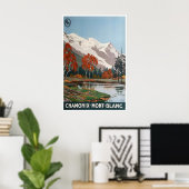 Chamonix Reisposter Mont Blanc Frankrijk Kunst Poster (Thuiskantoor)