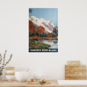 Chamonix Reisposter Mont Blanc Frankrijk Kunst Poster (Keuken)