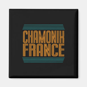 Chamonix Retro Franse Alpen Alpine Skiën Frankrijk Magneet