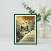  Chamonix Ski Briefkaart (Staand voorkant)