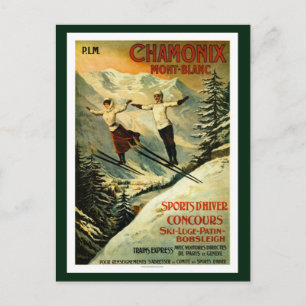 Chamonix Ski Briefkaart