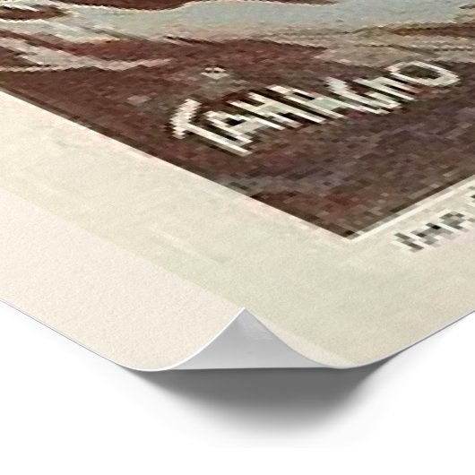  Chamonix Ski Illustratie Reizen Poster (Hoek)