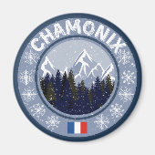 Chamonix Ski Magneet (Voorkant)
