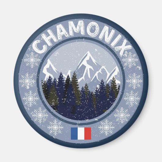 Chamonix Ski Magneet (Voorkant)