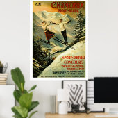  Chamonix Ski Poster (Thuiskantoor)
