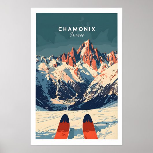 Chamonix Ski Poster 1 (Voorkant)