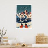 Chamonix Ski Poster 1 (Keuken)