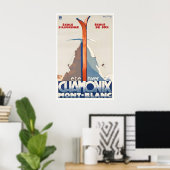 Chamonix Ski Poster Mont Blanc Kunst Frankrijk Rei (Thuiskantoor)