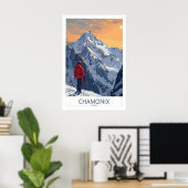 Chamonix Ski Print - Frankrijk 1 (Thuiskantoor)