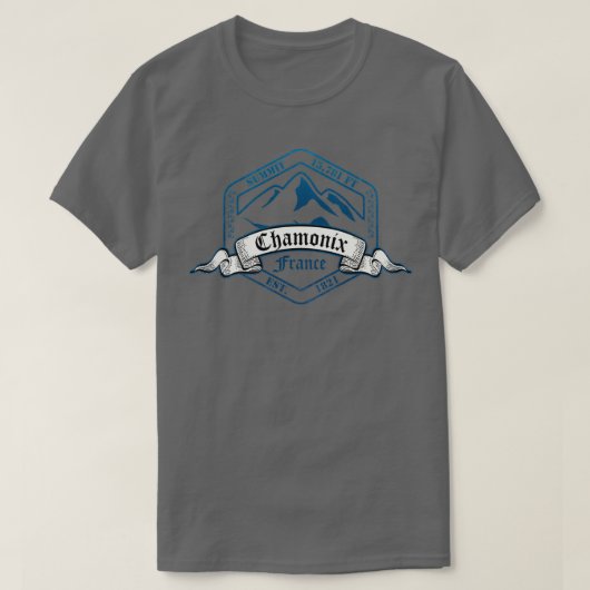 Chamonix Ski Resort France Copy T-shirt (Design voorkant)