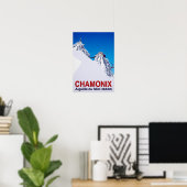Chamonix Ski Resort Frankrijk Poster (Thuiskantoor)