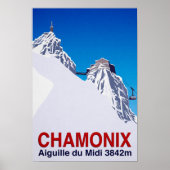 Chamonix Ski Resort Frankrijk Poster (Voorkant)