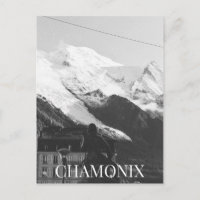 Chamonix Ski Resort Mont Blanc Statue France BW