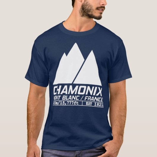 Chamonix Ski Resort Skiing Mont Blanc Frankrijk T-shirt (Voorkant)