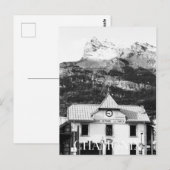 Chamonix Ski Resort Station France Mont Blanc (BW) Briefkaart (Voorkant / Achterkant)