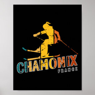 Chamonix skigebied Frankrijk Alpine Skiing F Poster