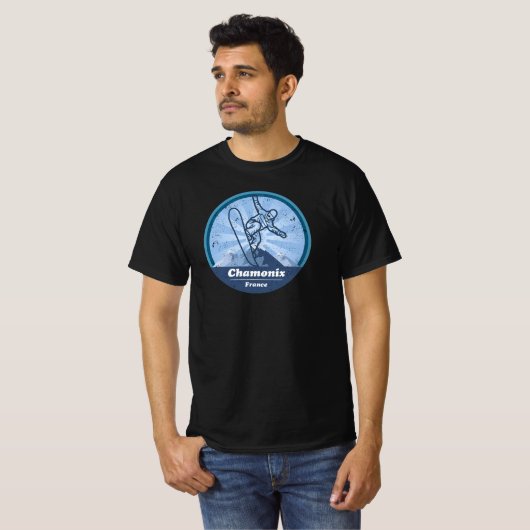 Chamonix Skigebied - Snowboard T-shirt (Voorkant volledig)