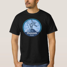 Chamonix Skigebied - Snowboard T-shirt