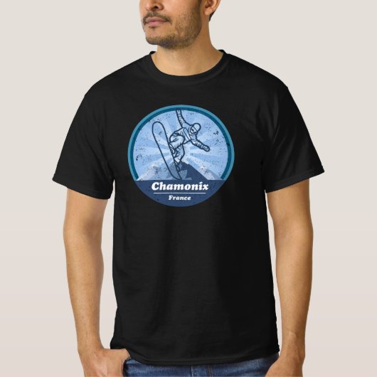 Chamonix Skigebied - Snowboard T-shirt (Voorkant)