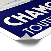 Chamonix Skiposter Mont Blanc Kunst IJsschaatsen Poster (Hoek)