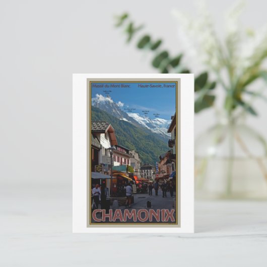 Chamonix Town Briefkaart (Staand voorkant)