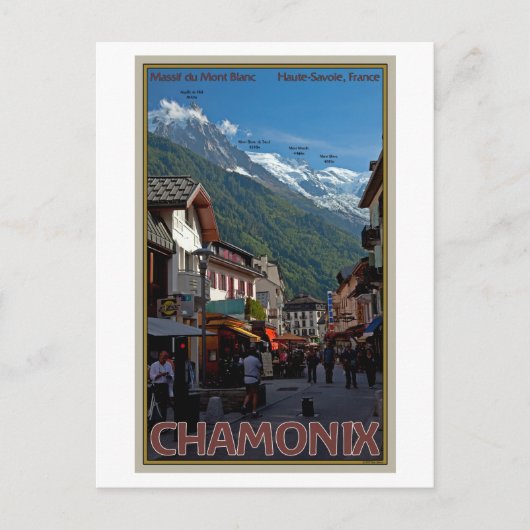 Chamonix Town Briefkaart (Voorkant)