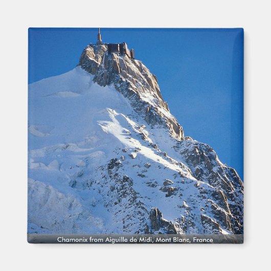 Chamonix uit Aiguille de Midi, Mont Blanc, Frankri Magneet (Voorkant)