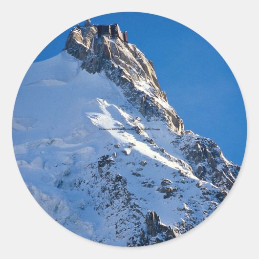 Chamonix uit Aiguille de Midi, Mont Blanc, Frankri Ronde Sticker (Voorkant)