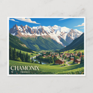 Chamonix-vallei Frankrijk Briefkaart