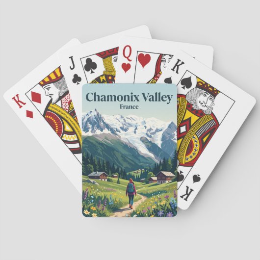 Chamonix-vallei Frankrijk Pokerkaarten (Achterkant)