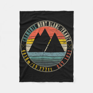 Chamonix Valley Mont Blanc France Skiing Snowboard Fleece Deken