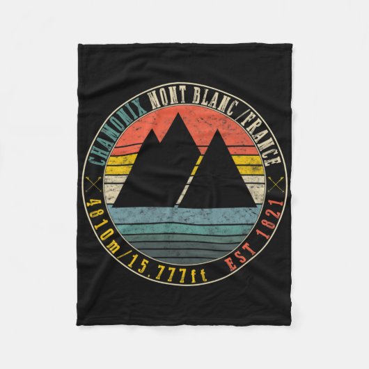 Chamonix Valley Mont Blanc France Skiing Snowboard Fleece Deken (Voorkant)