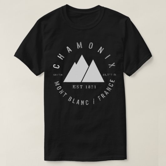 Chamonix Valley Mont Blanc France Skiing Snowboard T-shirt (Design voorkant)