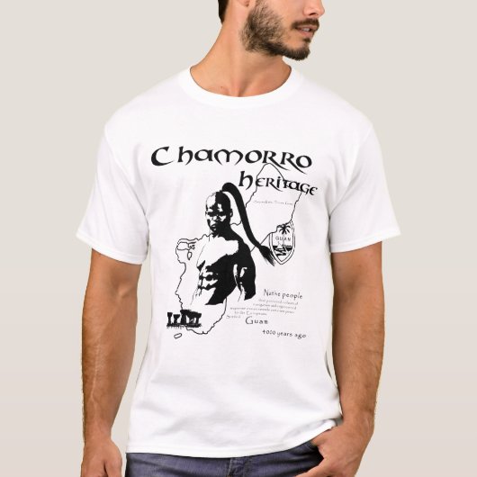 Chamorro Spirit bw T-shirt (Voorkant)