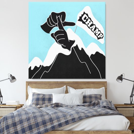 Champ - ASL Design Canvas Afdruk (Insitu (Slaapkamer))