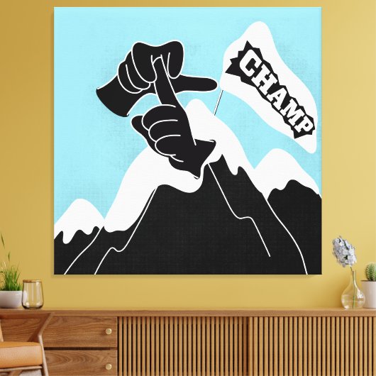 Champ - ASL Design Canvas Afdruk (Insitu (Woonkamer))