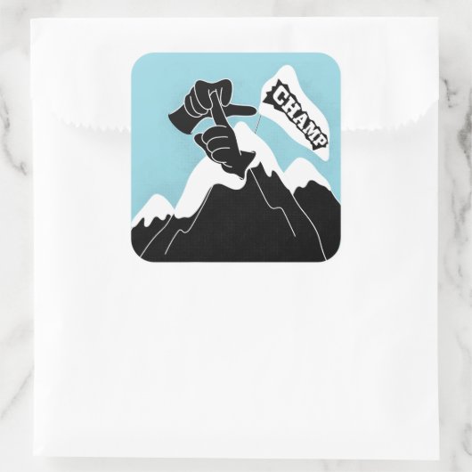 Champ - ASL Design Vierkante Sticker (Tas)