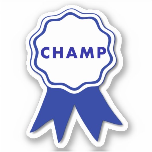 Champ Blue Lint Sticker (Voorkant)