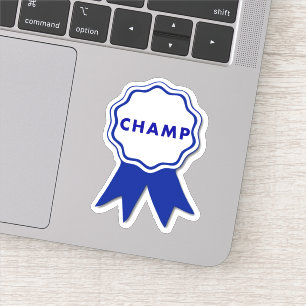 Champ Blue Lint Sticker