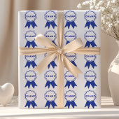 Champ Blue Ribbon Cadeaupapier