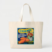 Champ Brand Sweet Potates Ad Grote Tote Bag (Voorkant)