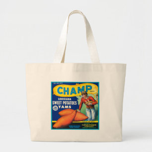 Champ Brand Sweet Potates Ad Grote Tote Bag