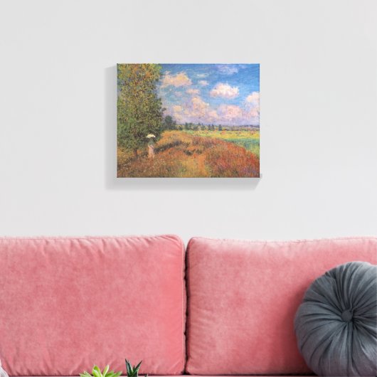Champ de Coquelicots - Claude Monet - c1875 Canvas Afdruk (Insitu (Woonkamer))