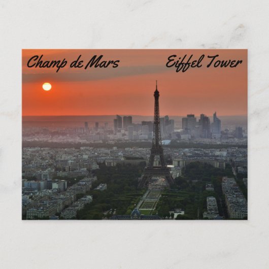 Champ de Mars, Eiffeltoren Briefkaart (Voorkant)