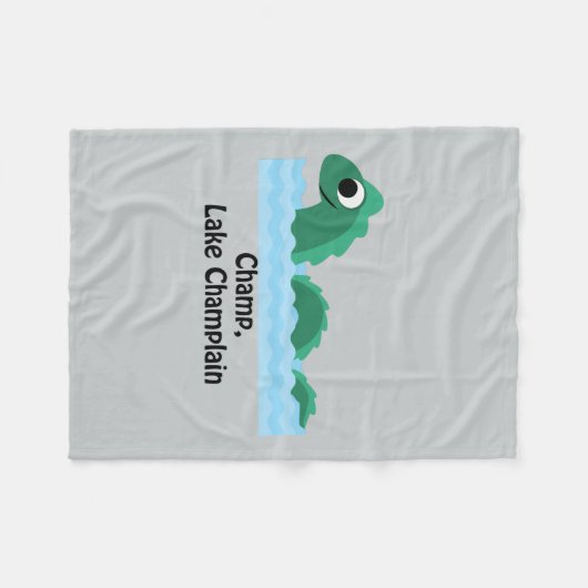 Champ, Lake ChamPlain Fleece Deken (Voorkant (Horizontaal))