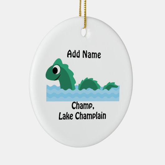 Champ, Lake ChamPlain Keramisch Ornament (Rechts)