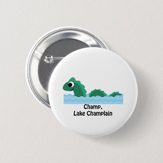 Champ, Lake ChamPlain Ronde Button 5,7 Cm (Voorkant /achterkant)