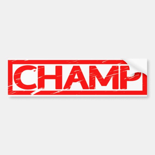 Champ Stamp Bumpersticker (Voorkant)